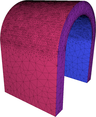 u_arch mesh with edge_distance criterion